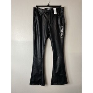 Rue+ Faux Leather Pants Womens 1X Black High Rise Boot Ultimate Stretch‎ NWT